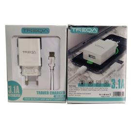 CARGADOR TREQA 3.1A  TIPO C 232C