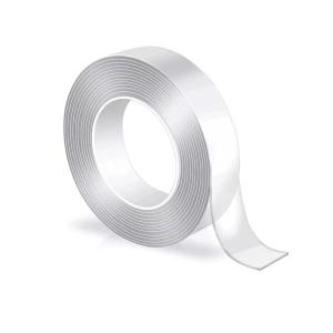 CINTA DOBLE FAZ TRANSPARENTE 3cm x 2m ALTA RESISTENCIA