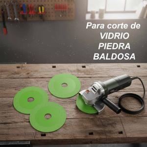 DISCO DE CORTE AMOLADORA PARA VIDRIO PACK X 3