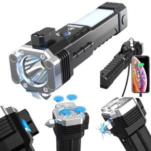 LINTERNA 5 EN 1 CON MARTILLO Y POWER BANK