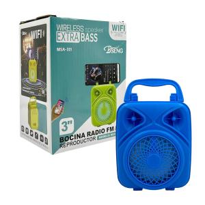 PARLANTE BLUETOOTH MSA-301 CON SOPORTE CEL