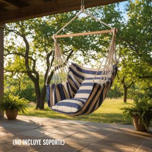 SILLÓN HAMACA PARAGUAYA CON ALMOHADONES