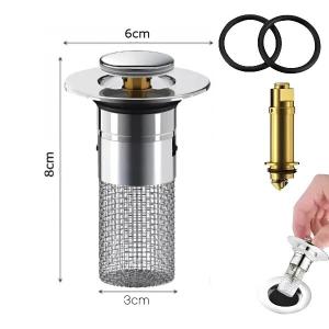 TAPON CON FILTRO DE DESAGUE PARA LAVATORIO